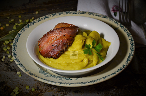 Purée rustique de pois cassés au lard