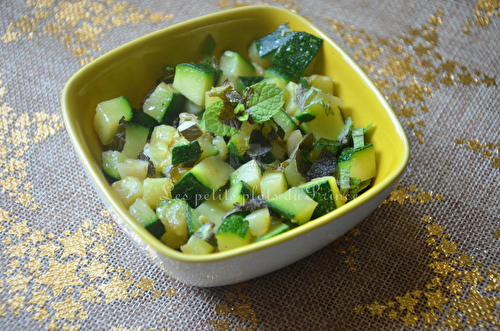 Recettes pour lunch box : Salade de courgettes a la menthe