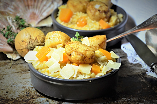 Risotto au butternut et noix de St Jacques