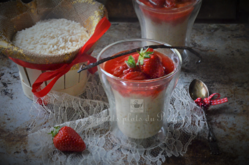 Riz au lait à la compotée de fraises