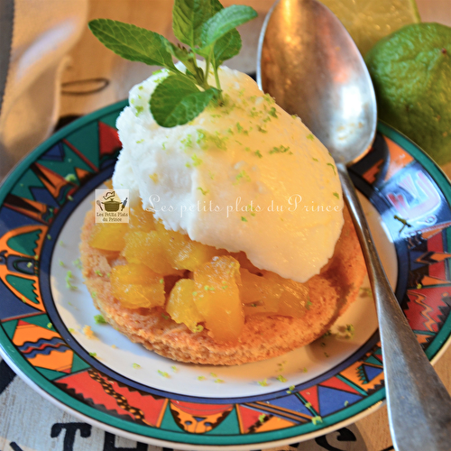 Sablé gourmand ananas et citron vert