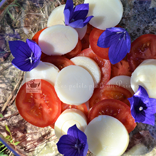 Salade 14 juillet en bleu blanc rouge