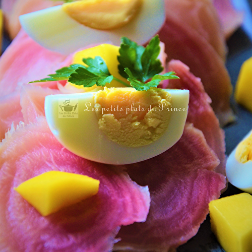 Salade de betterave, cuisson en croûte de sel au four