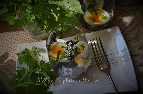 Salade de betteraves à l'alliaire du jardin