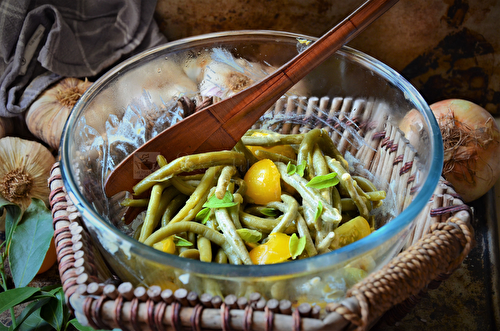 Salade de haricots verts du jardin