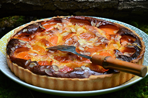 Tarte amandine aux abricots et au miel