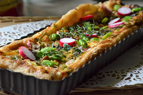 Tarte antigaspi aux fanes de radis