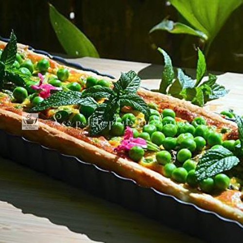 Tarte aux petits pois à la menthe