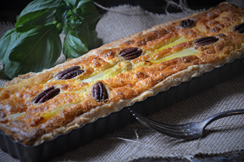 Tarte printanière aux asperges blanches et noix de Pécan