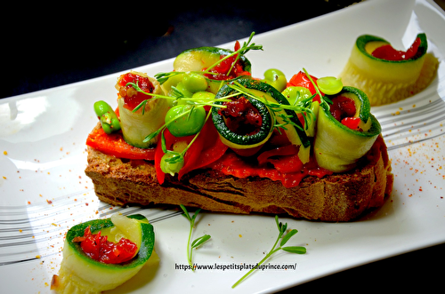 Tartine simple autour du poivron rouge