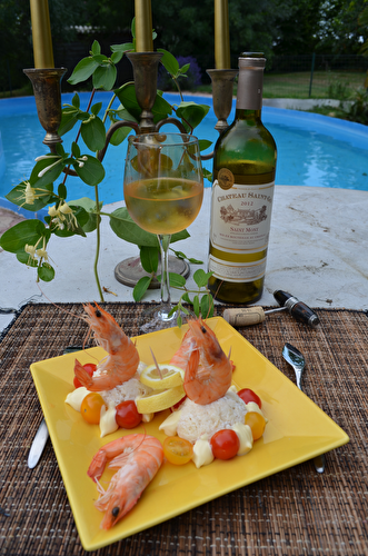 TIMBALE DE POISSON ET CREVETTES