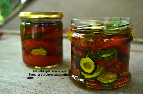 Tomates et courgettes confites