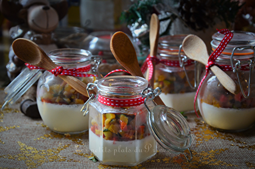 Verrines Pannacotta crème d'ail et légumes du soleil