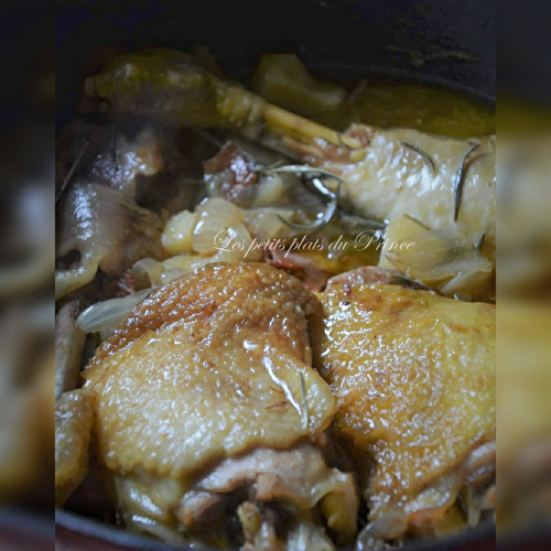 Cocotte de cuisses de poulet aux oignons