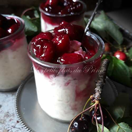 Cherry Rice Pudding (riz au lait aux cerises)