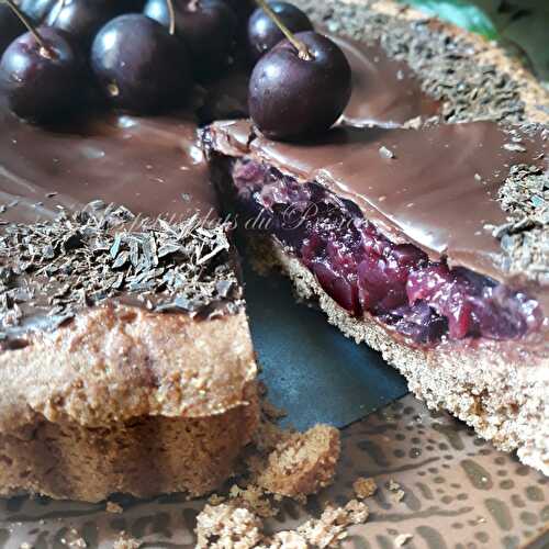 Tarte choco cerises (chocolate cherry tart)