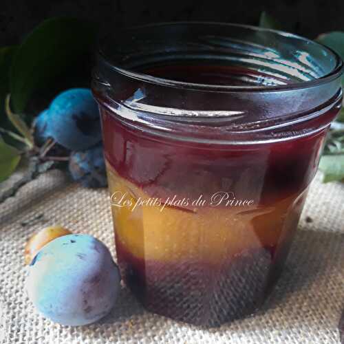 Confiture bicolore prunes Dente et Mirabelles 