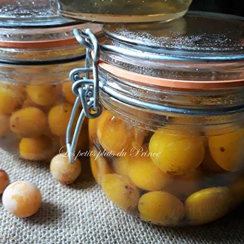 Conserves de prunes mirabelles au sirop