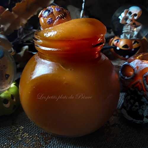 Compote Halloween : pomme, citrouille et vanille