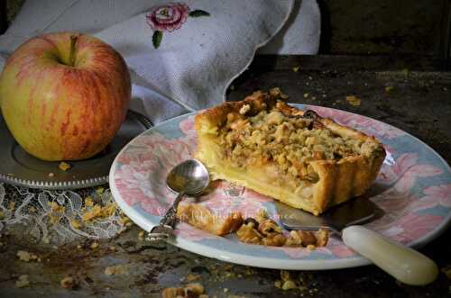 Tarte aux pommes façon crumble aux noix