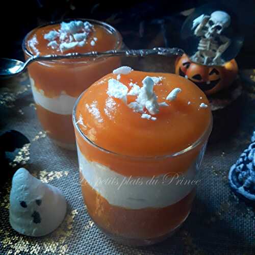 Verrines de trifle à la citrouille pour brunch ou buffet d'Halloween