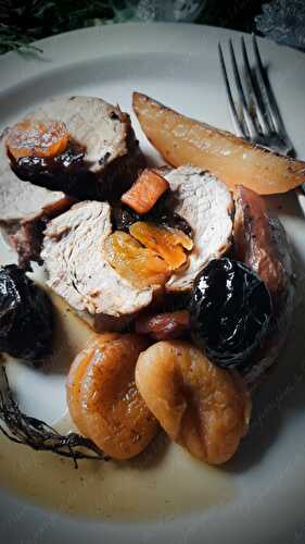 Filet mignon de porc farci aux fruits secs