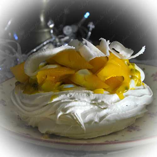 Pavlova individuelle coco mangue passion