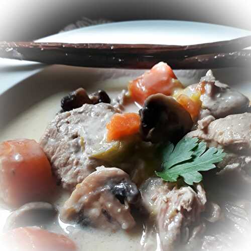 French traditional veal stew with vanilla