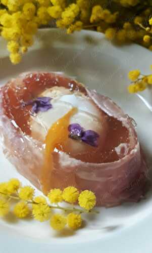 Œuf en gelée jambon (aspic) de Manou