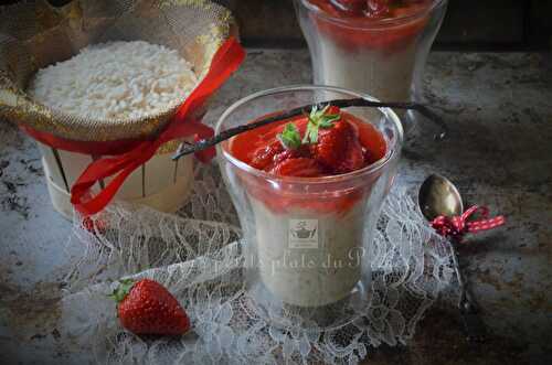 Riz au lait à la compotée de fraises