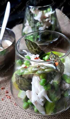 Salade d'effeuillée d'aile de raie et ses légumes du printemps