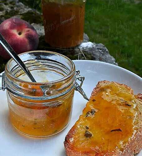 Confiture de pêches et menthe sauvage