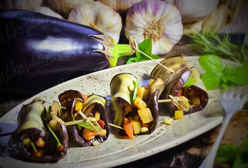 Roulés d'aubergine végétariennes