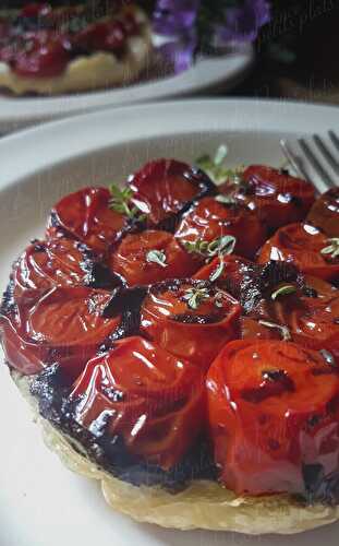 Tatin de tomates cerises à la tapenade d'olives noires