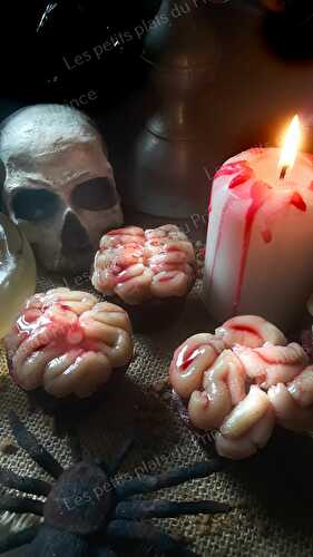 Cupcake red velvet cervelle d'halloween