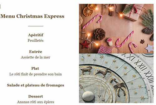 Menu de noël express : on simplifie !