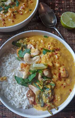 Curry végétarien de lentilles corail et butternut, au lait de coco