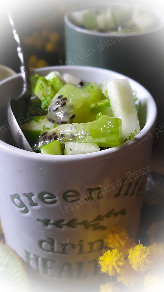 Salade de fruits pomme verte et kiwi