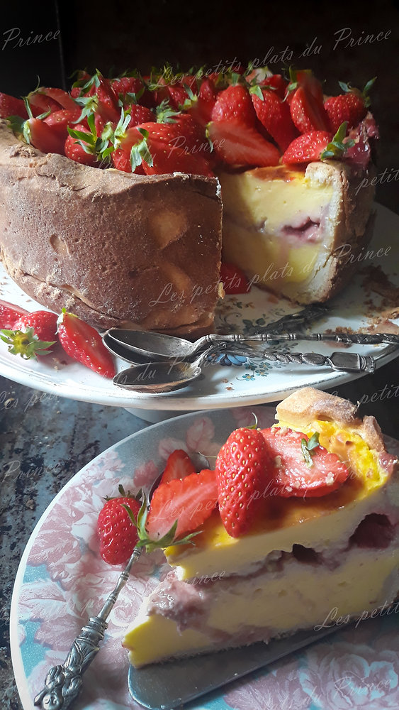 Flan pâtissier aux fraises