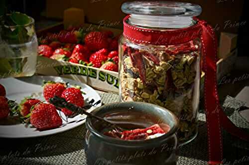 Muesli à la fraise, au deshydrateur