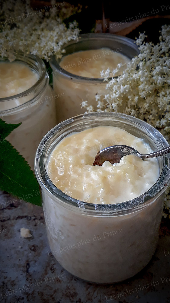 Riz au lait à la fleur de sureau