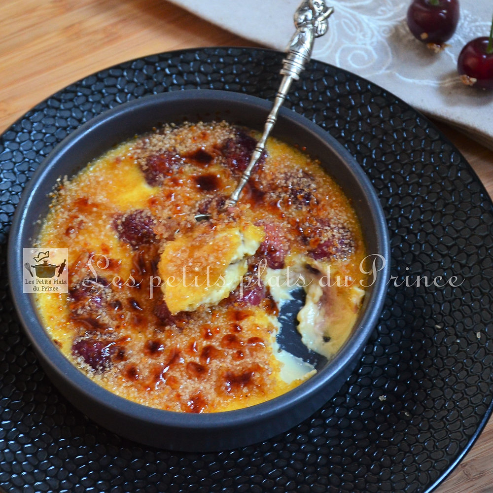 Crème brûlée aux cerises