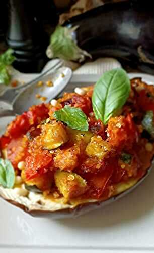 Aubergines farcies végétariennes