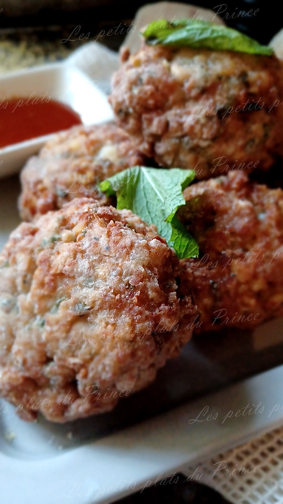 Boulettes de porc à la menthe et pignons de pin (version antigaspi)