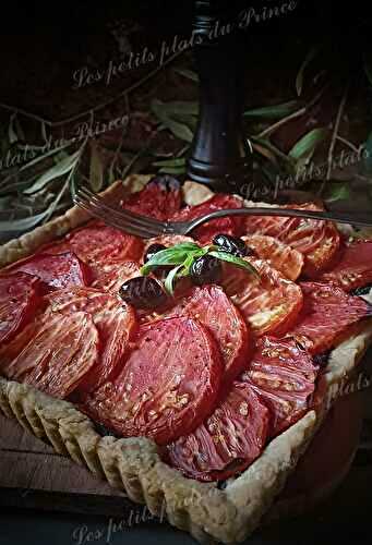 Tarte à la tomate sur tapenade maison