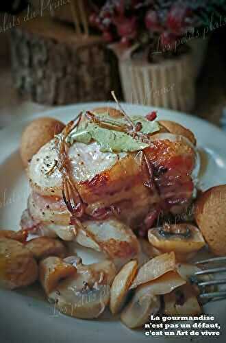 Cailles farcies au foie gras, figues confites, pour le réveillon 