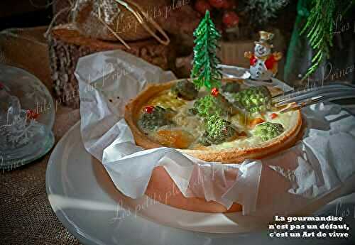 Quiches pour le noël des enfants, au saumon et chou romanesco