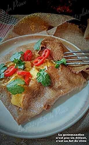 Galette Pondichéry pour la chandeleur : poulet curry ananas