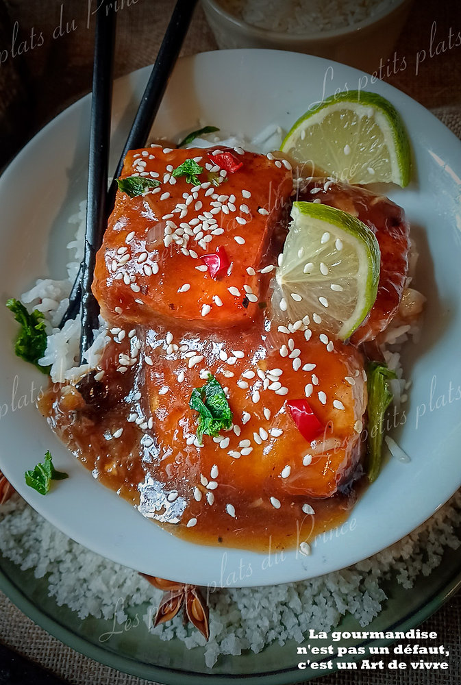 Honey garlic salmon (saumon glacé au miel et à l'ail)