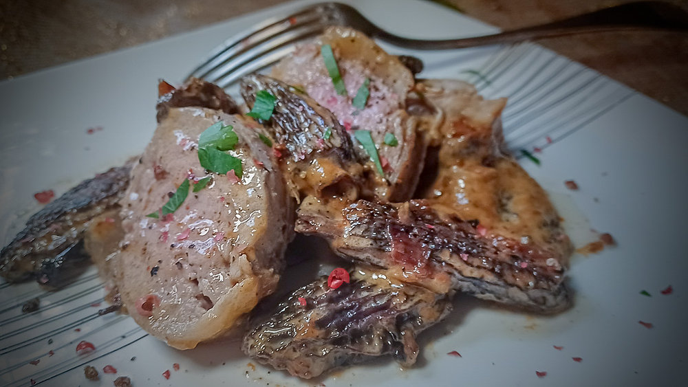 Médaillons de veau et morilles à la crème